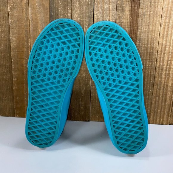 90s era Vans SK8 Hi Monochrome Womens 7 Turquoise/Aqua High Tops - Picture 8 of 10